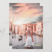 Blondie im romantischen Venedig Feiertagskarte (Vorne/Hinten)