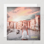 Blondie im romantischen Venedig Feiertagskarte (Vorne/Hinten)