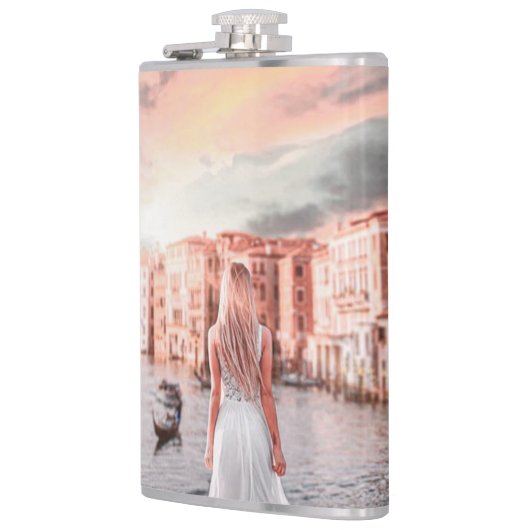 Blondie im romantischen Venedig Flachmann (Links)
