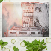 Blondie im romantischen Venedig Geschirrtuch (Gefaltet)