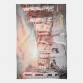 Blondie im romantischen Venedig Geschirrtuch (Vertikal)