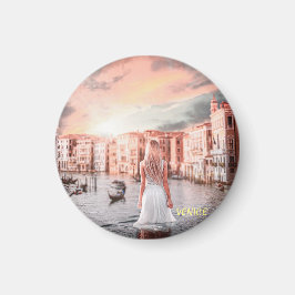 Blondie im romantischen Venedig Magnet