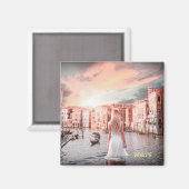 Blondie im romantischen Venedig Magnet (Vorderseite/Rückseite)