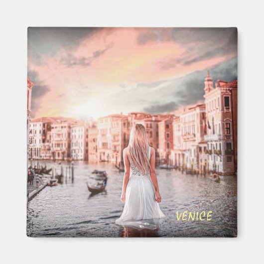 Blondie im romantischen Venedig Magnet (Vorne)