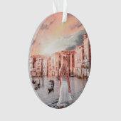 Blondie im romantischen Venedig Ornament (Vorderseite)