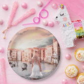 Blondie im romantischen Venedig Pappteller (Party)