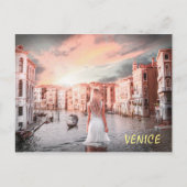 Blondie im romantischen Venedig Postkarte (Vorderseite)
