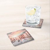 Blondie im romantischen Venedig Rechteckiger Pappuntersetzer (Vor Ort)