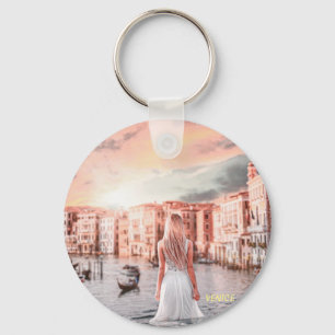 Blondie im romantischen Venedig Schlüsselanhänger