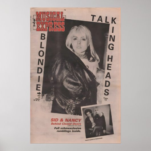 BLONDIE POSTER 1978 original NME - Parallel Lines (Vorne)