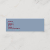 "Blondie u. I " Mini Visitenkarte (Rückseite)