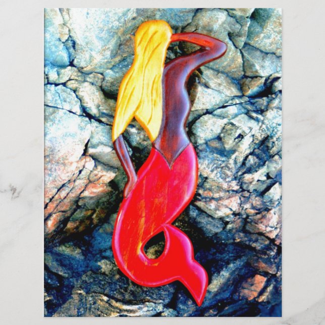 Blondine in rot (Vorderseite)
