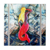 Blondine in rot fliese (Vorderseite)