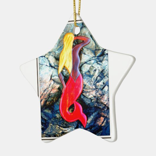 Blondine in rot keramik ornament (Links)