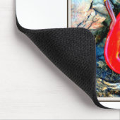 Blondine in rot mousepad (Ecke)