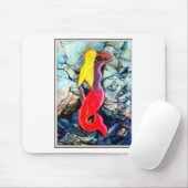 Blondine in rot mousepad (Mit Mouse)