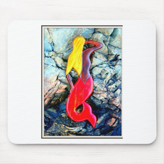Blondine in rot mousepad (Vorne)