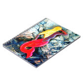 Blondine in rot notizblock (Linke Seite)
