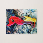 Blondine in rot puzzle (Horizontal)