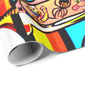 Blondine mit Körperkunst-Packpapier Geschenkpapier (Rolleneckpunkt)