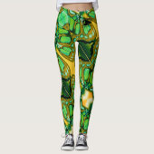 Blondine u. brach - gemusterte Leggings - (Vorderseite)