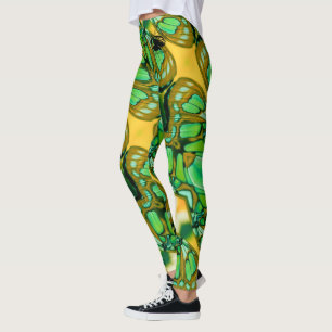 Blondine u. brach - gemusterte Leggings -