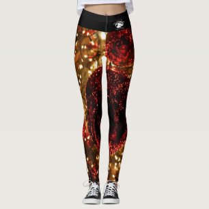 Blondine u. brach - gemusterte Leggings - weißes