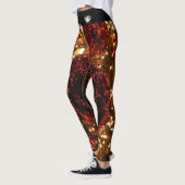 Blondine u. brach - gemusterte Leggings - weißes (Links)