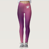 Blondine u. brach - gemusterte Leggings - weißes (Vorderseite)