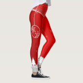Blondine u. brach - gemusterte Leggings - weißes (Rechts)