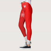Blondine u. brach - gemusterte Leggings - weißes (Links)
