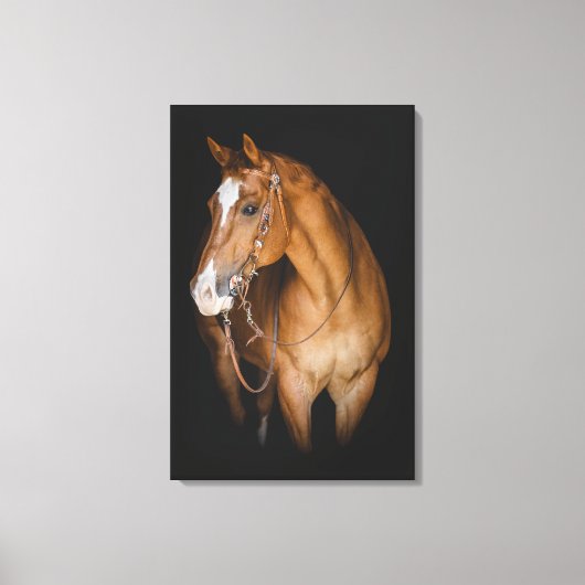 Blondine u. brach - PferdeLeinwand-Druck Leinwanddruck (Vorderseite)