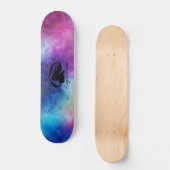 Blondine u. brach - Skateboard - schwarzes Logo (Vorderseite)