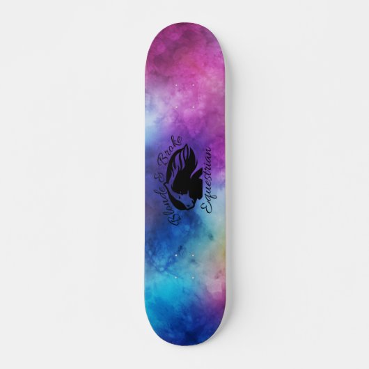 Blondine u. brach - Skateboard - schwarzes Logo (Vorne)
