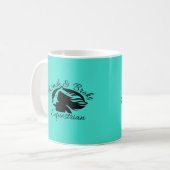 Blondine u. brach - Tasse - schwarzes Logo (Vorderseite Links)