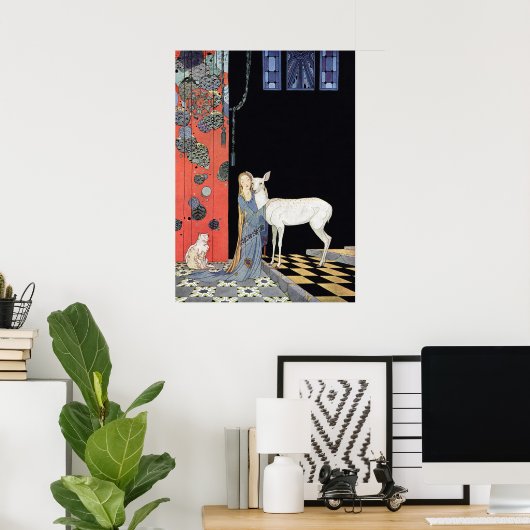 Blondine von Virginia Frances Sterrett Poster (Heimbüro)