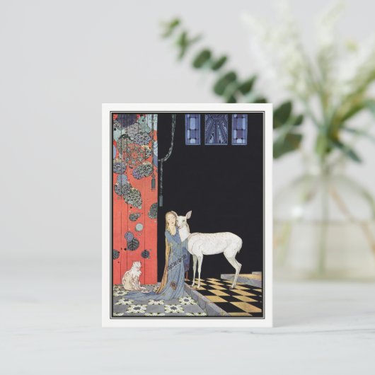 Blondine von Virginia Frances Sterrett Postkarte (Stehend Vorderseite)