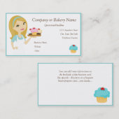 Blondinen-/Aqua-Kuchen-Bäcker/Visitenkarte der Visitenkarte (Vorne/Hinten)