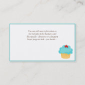 Blondinen-/Aqua-Kuchen-Bäcker/Visitenkarte der Visitenkarte (Rückseite)