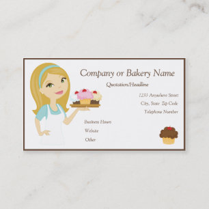 Blondinen-/Aqua-Kuchen-Bäcker/Visitenkarte der Visitenkarte