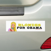 Blondinen für Obama Autoaufkleber (Auf Auto)