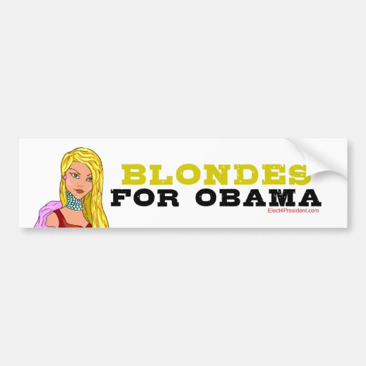 Blondinen für Obama Autoaufkleber (Vorne)