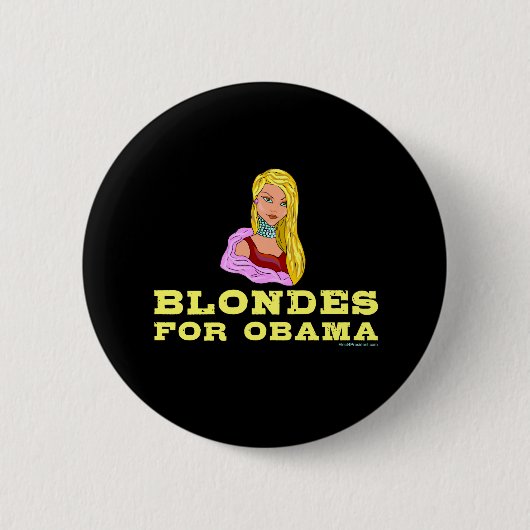 Blondinen für Obama-Knopf Button (Vorderseite)