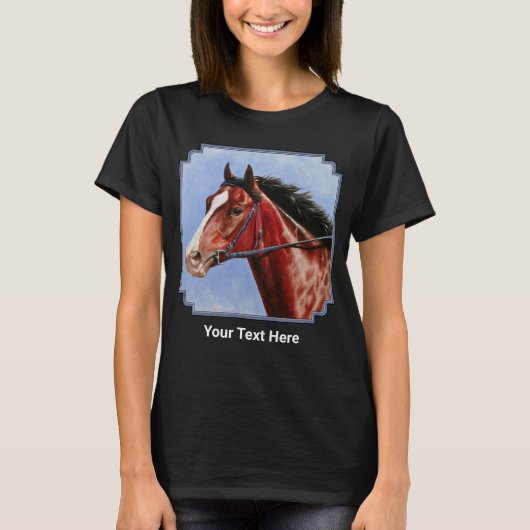 Blood Bay Race Race Horse T-Shirt (Vorderseite)