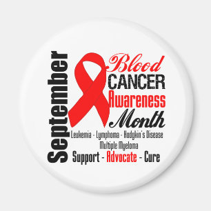 Blood Cancer Abewusstsein Month Ribbon 2 Magnet