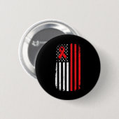 Blood Cancer Awareness American Flag Button (Vorne & Hinten)