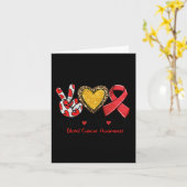 Blood Cancer Awareness Peace Love Cure Rebbon Karte (Gelbe Blume)