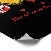 Blood Cancer Awareness Peace Love Cure Rebbon Poster (Ecke)