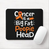 Blood Cancer Awareness Ribbon Leukemia Poopie Head Mousepad (Mit Mouse)