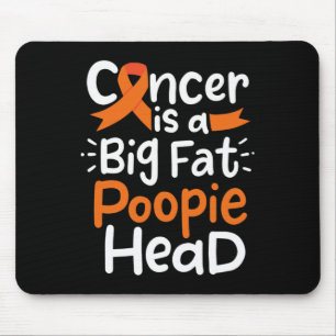 Blood Cancer Awareness Ribbon Leukemia Poopie Head Mousepad